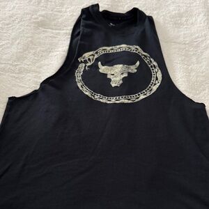 Under Armour Black T-Shirt with Bull Graphic